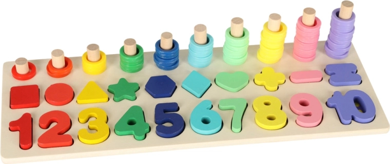 Ábaco con aros para un conteo visual y táctil