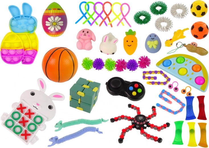 Pop It y squishy de Pascua para diversión sensorial