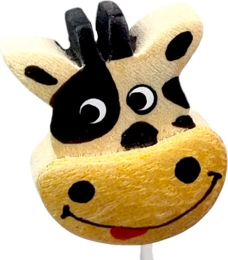 Diseño único con cabeza de vaca