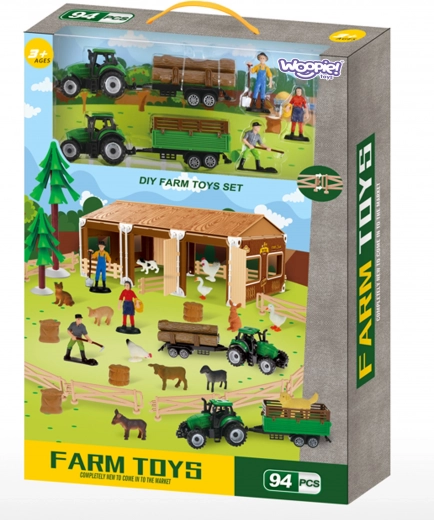 Mundo de granja de 94 piezas para juego infinito