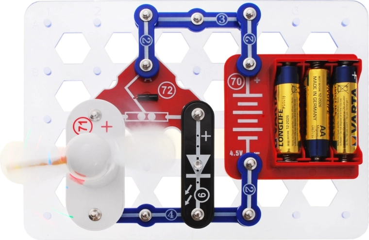 Ventilador giratorio para mostrar el flujo de corriente