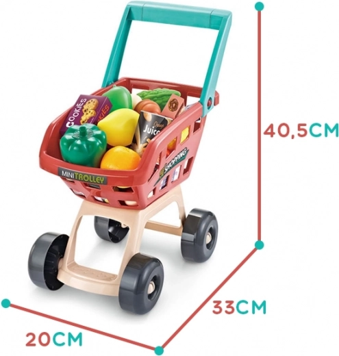 Carrito de compras y abundantes accesorios