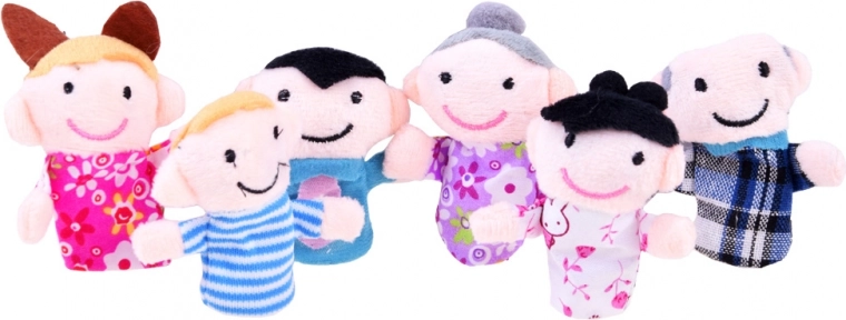 6 marionetas multicolor