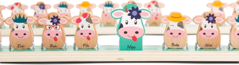 Alegres vaquitas con accesorios