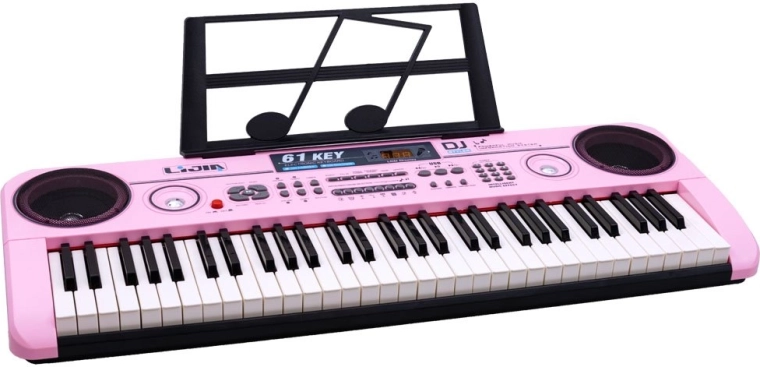 61 teclas y sonido estéreo