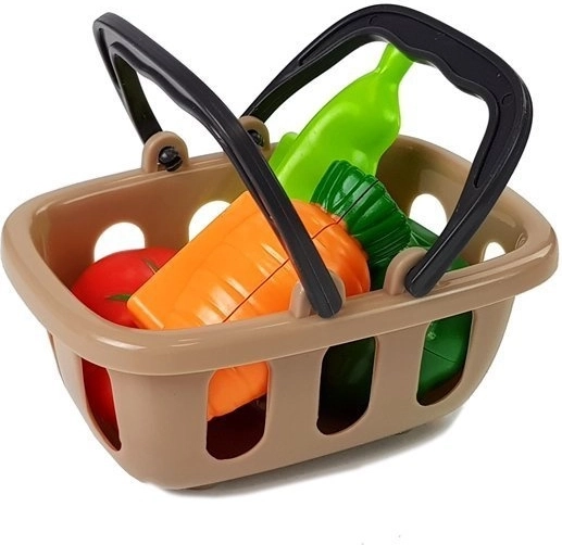 Cesta y alimentos para un juego realista