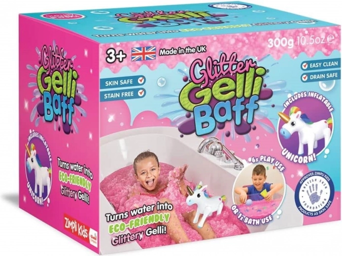 Convierte el agua en gelatina de gel con purpurina