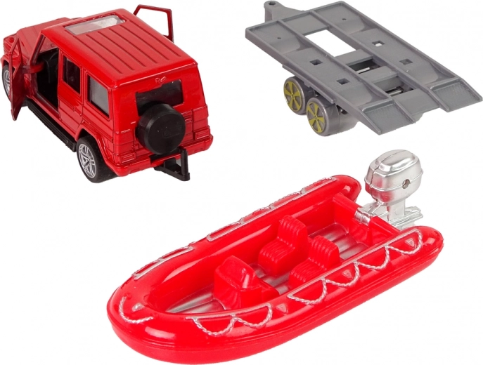 Bote inflable con remolque