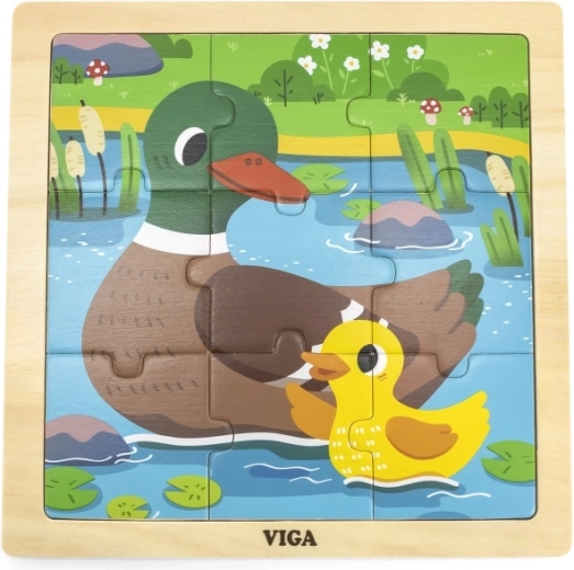 Adorable motivo de patitos en el estanque