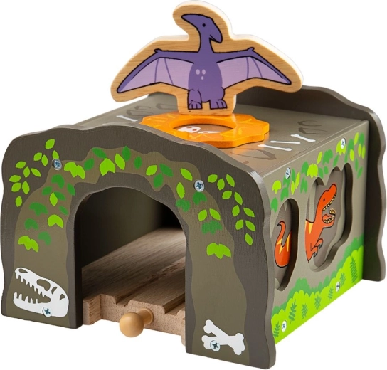 Túnel de dinosaurios de aventura