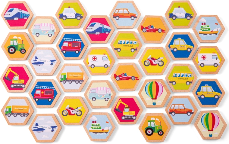 Ilustraciones coloridas de medios de transporte