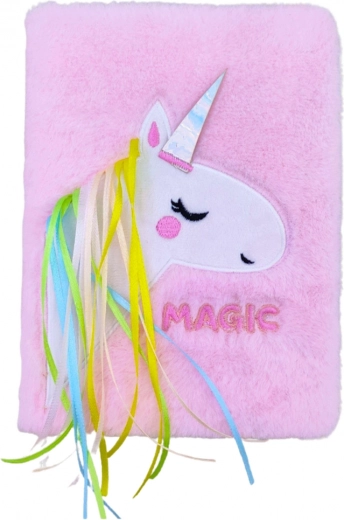 Encantador motivo de unicornio con melena de colores