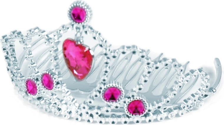 Corona brillante con piedrecitas rosas