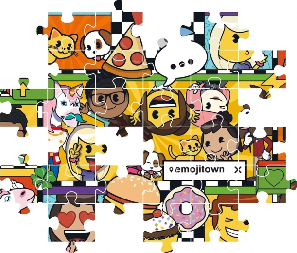 Motivo juguetón lleno de Emoji