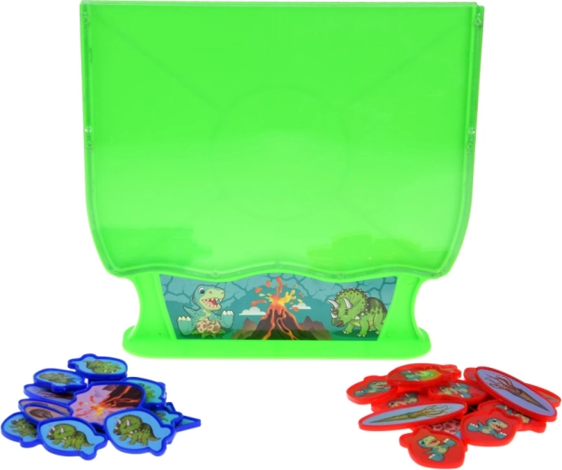 Tablero de juego de dinosaurios que invita a jugar