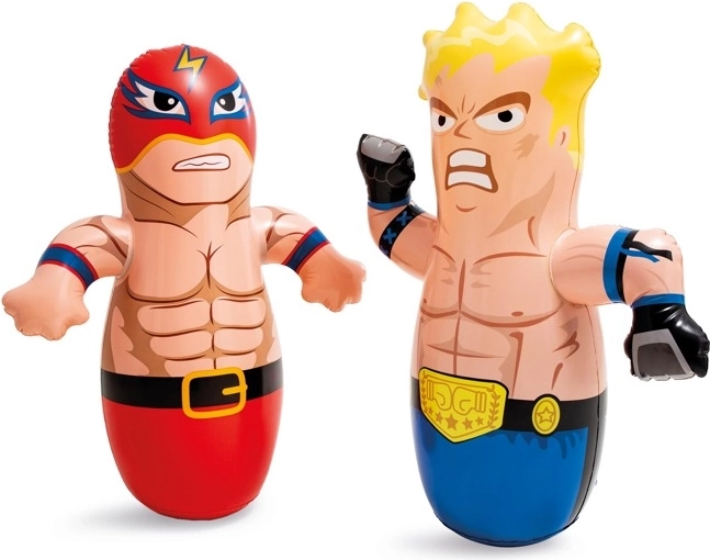 Dos héroes: boxeador y luchador