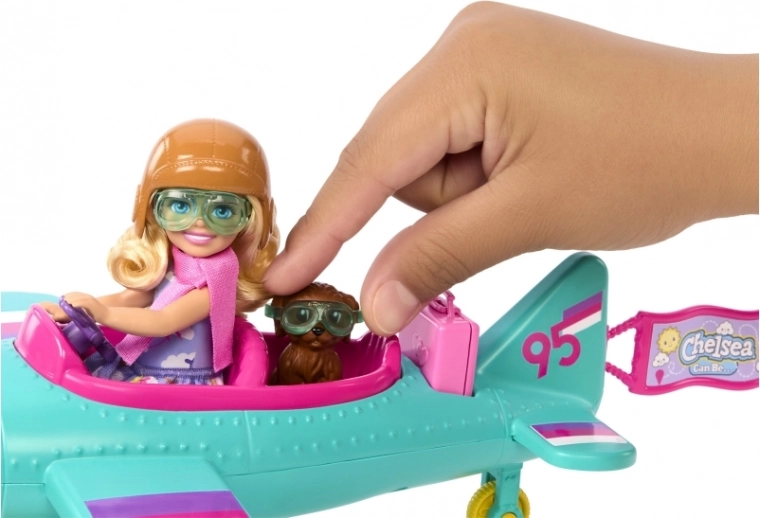 Muñeca CHELSEA piloto y adorable perrito