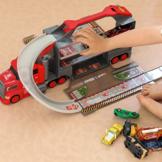 Garaje desplegable y pista multinivel