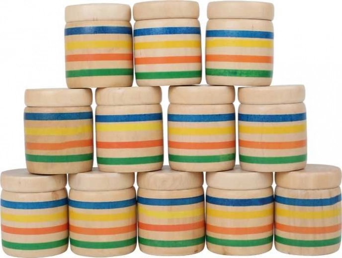 Botes de madera con tapas ajustables