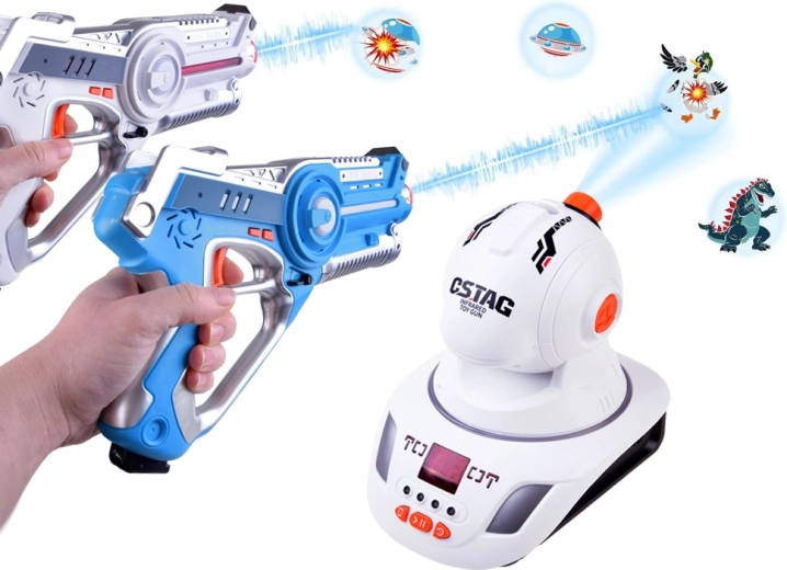 Proyector interactivo con objetivos voladores