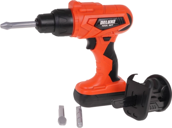 Taladro a baterías realista con accesorios