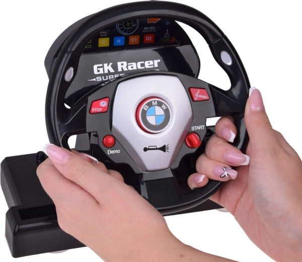 Volante realista con cambios y efectos