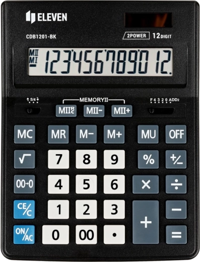 Pantalla de 12 dígitos para cálculos claros