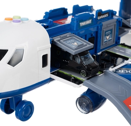 Avión abatible con aparcamiento y rampas