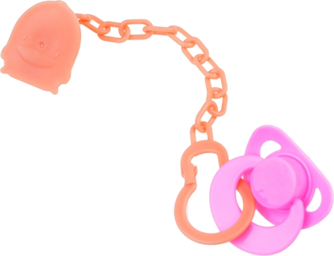 Conjunto rosa y chupete con clip