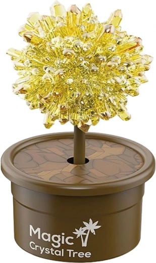 Árbol de cristal dorado visualmente cautivador