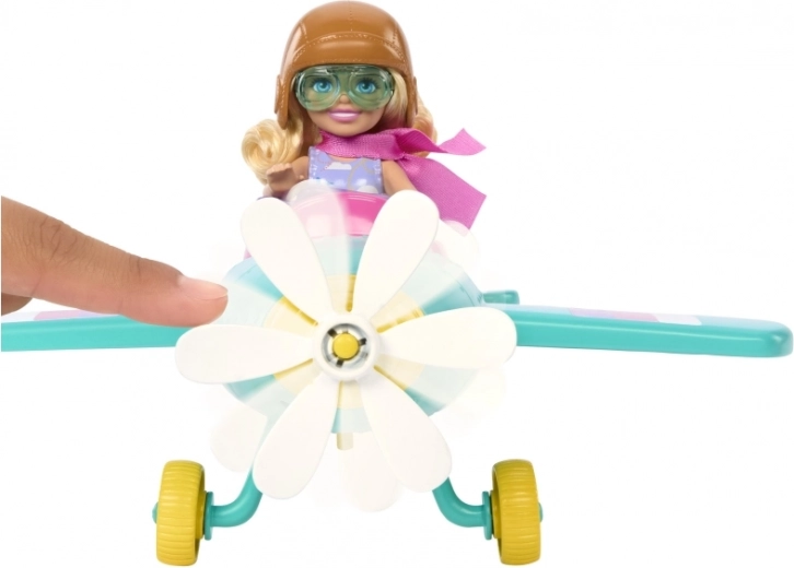 Avión biplaza con hélice en forma de flor