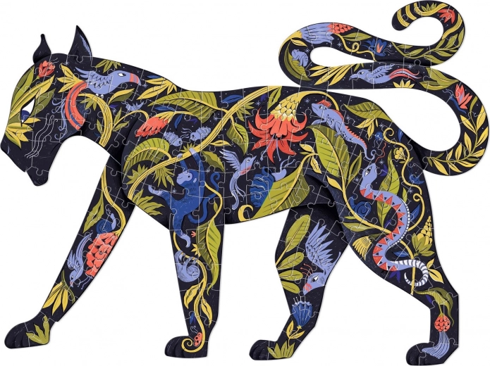 Forma original de pantera e ilustración artística