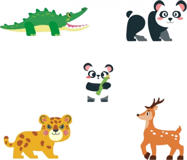 Adorables figuras de animales exóticos