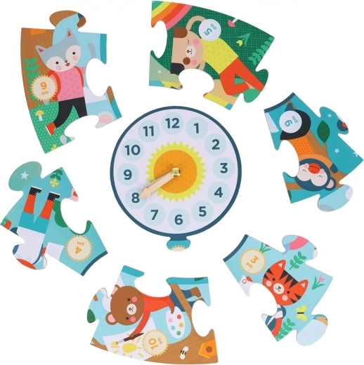 Reloj interactivo con manecillas móviles