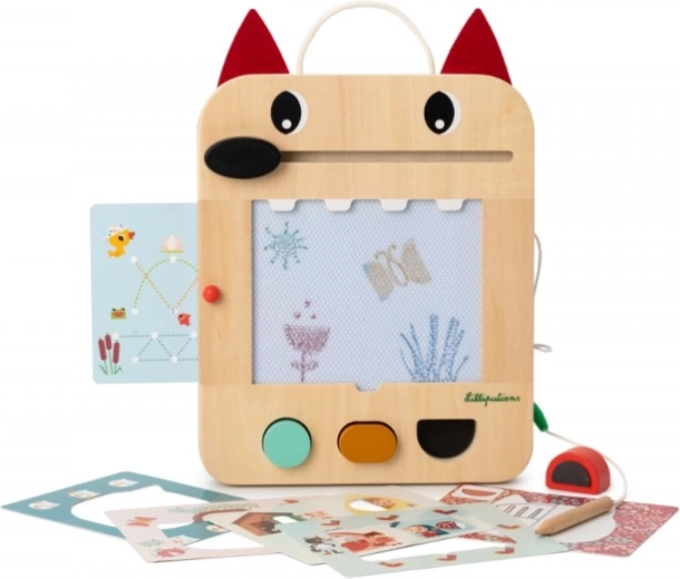 Dibujo creativo con sellos y tarjetas