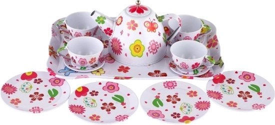 Juego de té de metal resistente