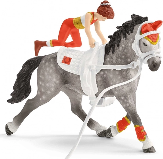 Caballo de competición con equipamiento desmontable