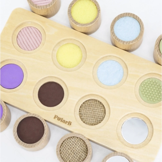 Tabla sensorial con 8 texturas diferentes