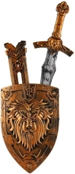 Escudo elegante con emblema de león