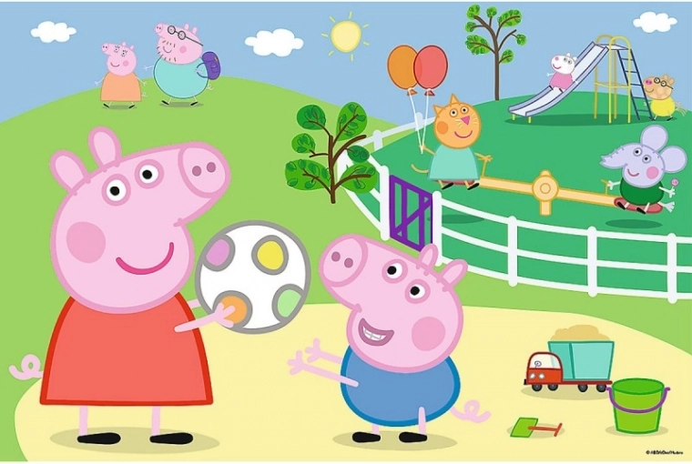 motivo favorito de PEPPA PIG en el parque infantil