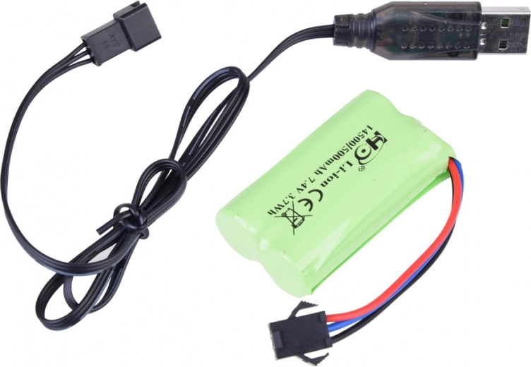 Batería recargable por USB incluida