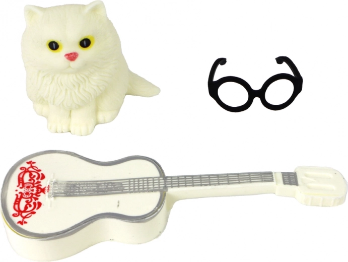 Adorable gatito y accesorios