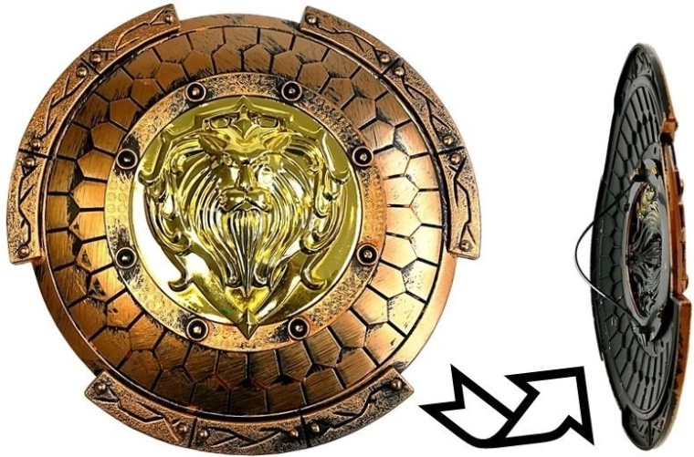 Escudo decorativo con motivo de león