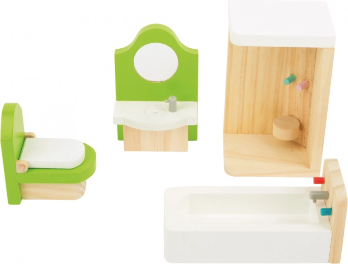Baño realista para casa de muñecas