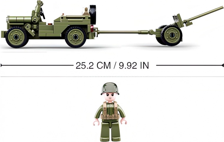 Jeep de acción con cañón antiaéreo