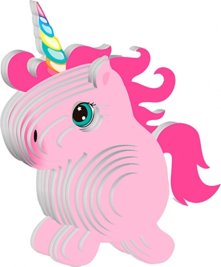 Adorable unicornio rosa 3D