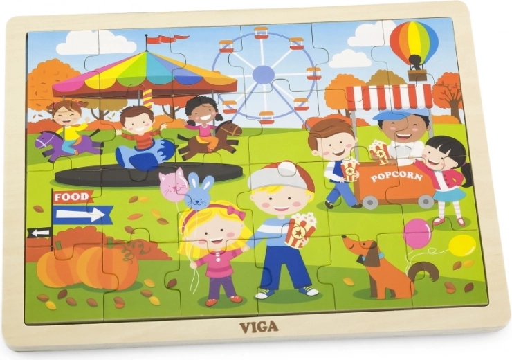 Alegre motivo otoñal de feria