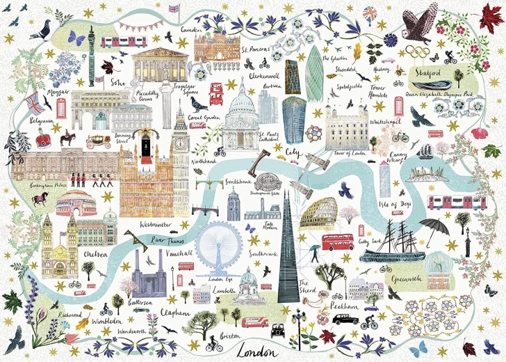 Ilustración detallada de Londres