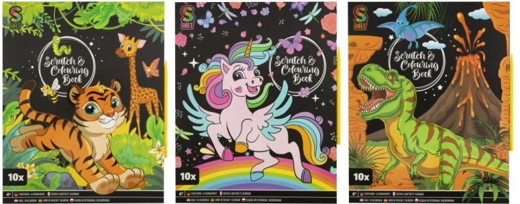 Diversión doble: rascar y colorear