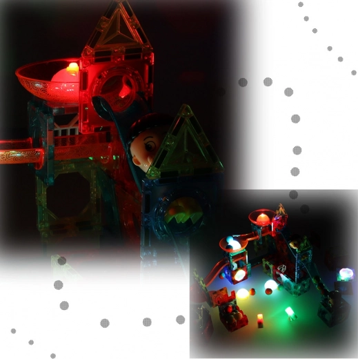 Canicas y bloques luminosos para un espectáculo mágico